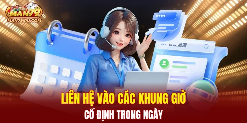 Nên trao đổi vào các khung giờ cố định